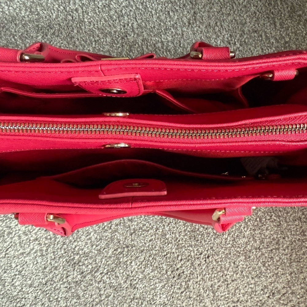 Danier Pink Tote Bag with Structured Design and Saffiano Finish - Picture 7 of 16